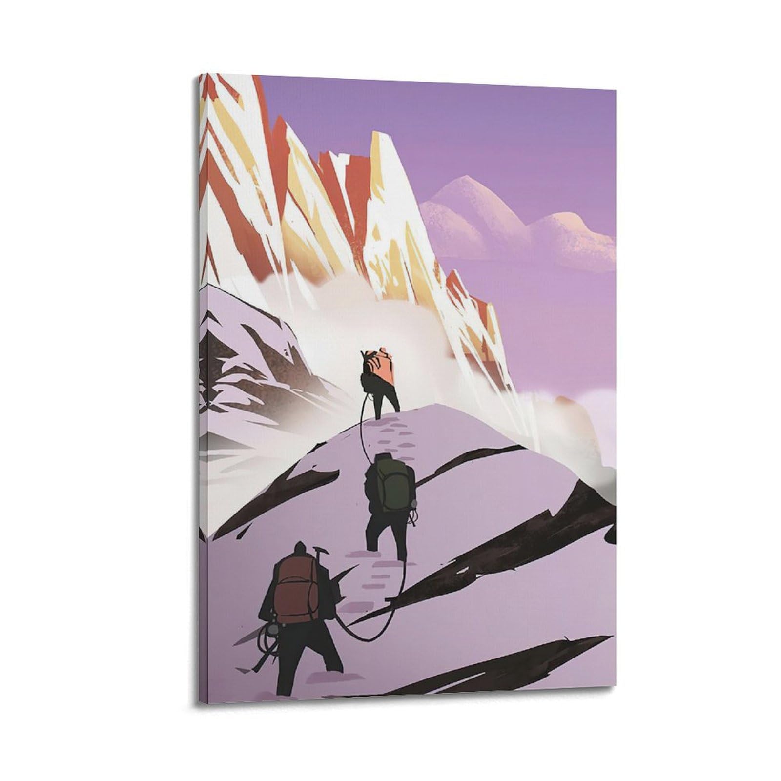 GJDYMX Poster sportivo con luci e ombre, motivo: squadra alpinistica, stampa artistica su tela, poster decorativo moderno, per camera da letto, per camera da letto, 50 x 75 cm