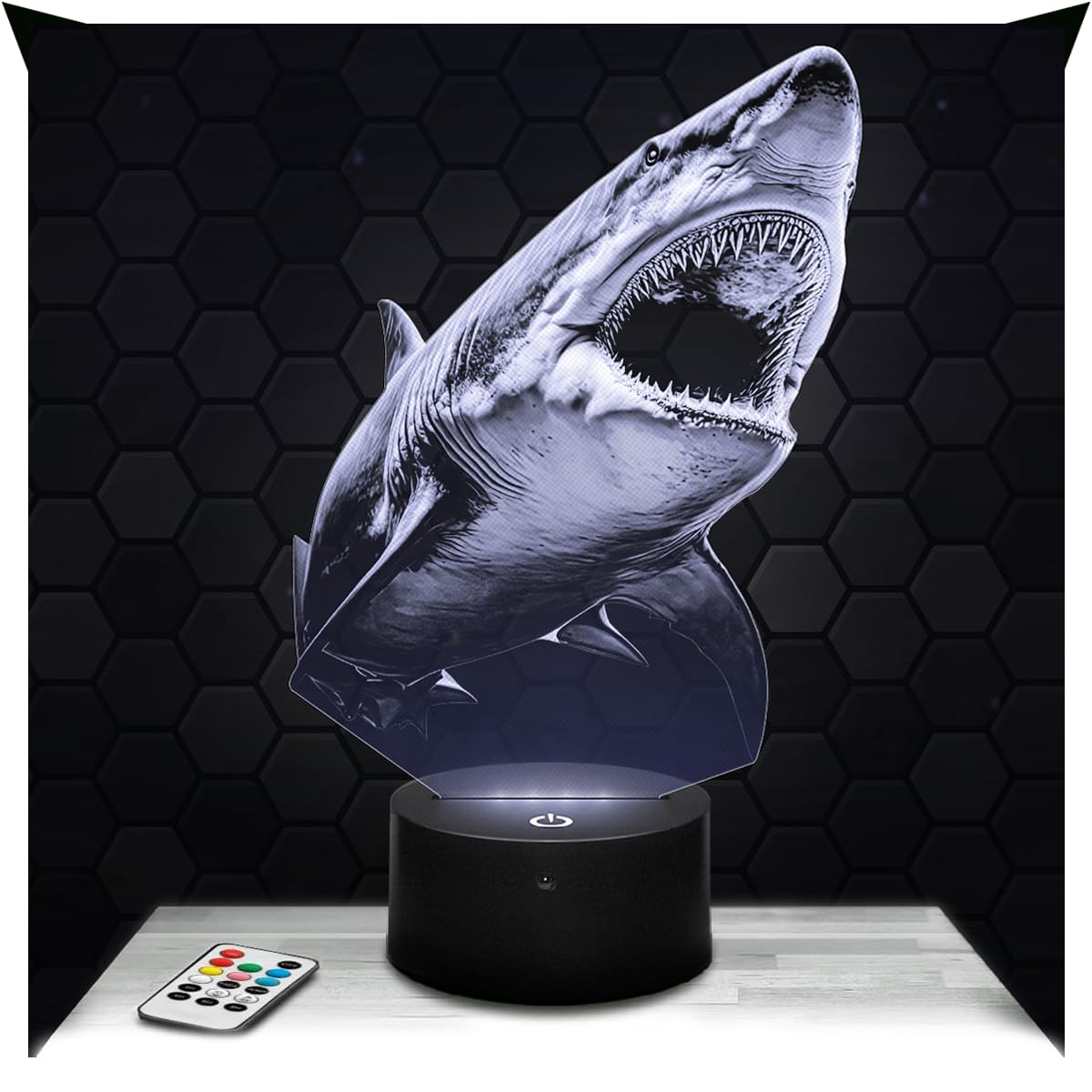 Lampephoto.fr - Shark Marine Animal 3D Lamp Decoration, Gift idea for Men and Women, Shark Object, Adult Night Light, Bedroom Decoration, Original Christmas, Gift idea for Men and Women, Gifts