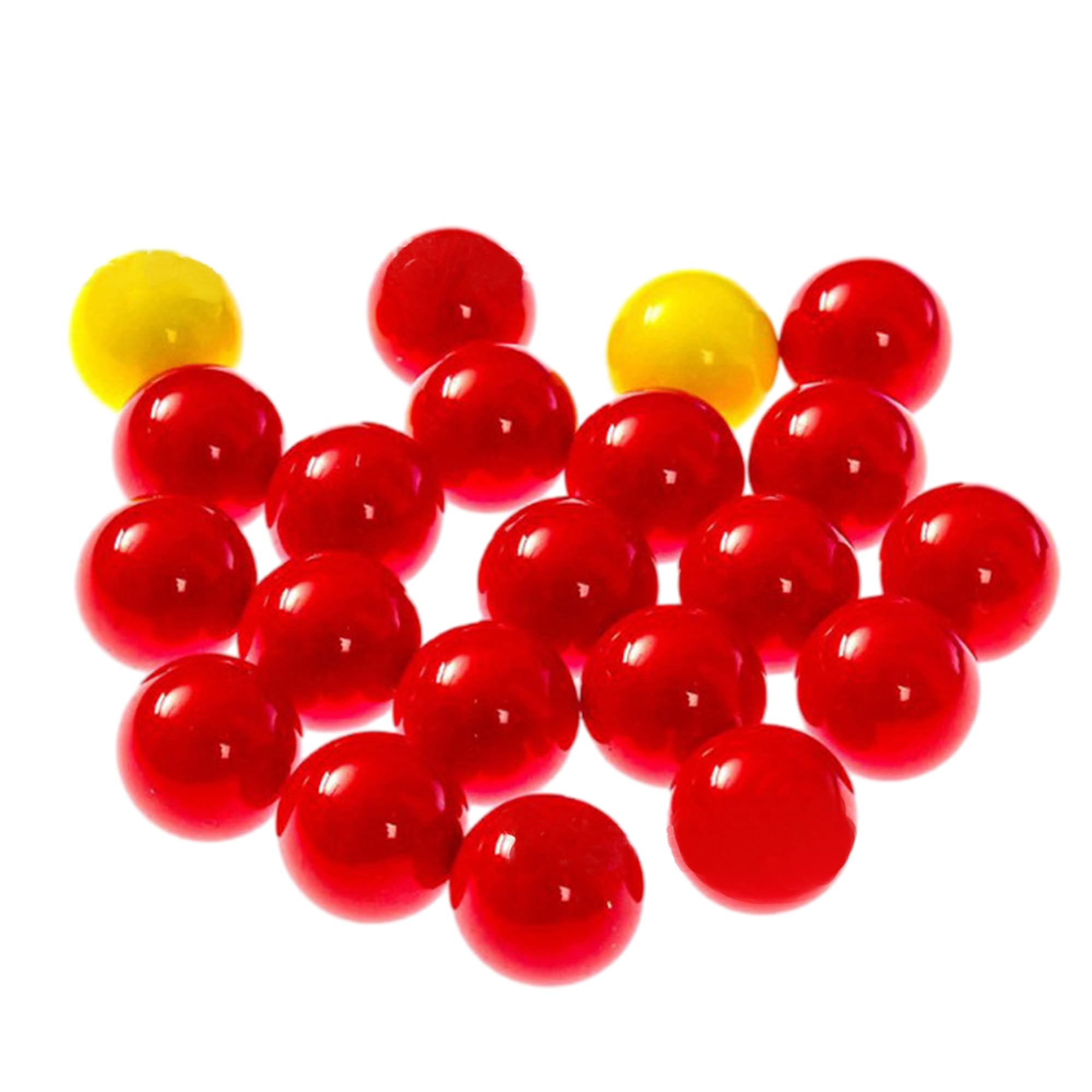 21Pcs Hungry Hippos Game Ball,Plastic Balls Compatible with Hungry Hippos Game Kids,Hungry Hungry Hippos Replacement Game Balls Red and Yellow