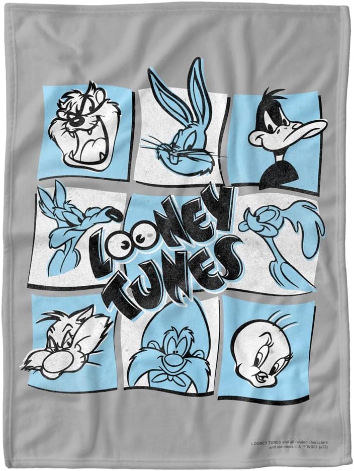 LOGOVISION Looney Tunes Lightweight Baby Blanket, 30"X40", The Looney Bunch Unisex for Infants Girls & Boys