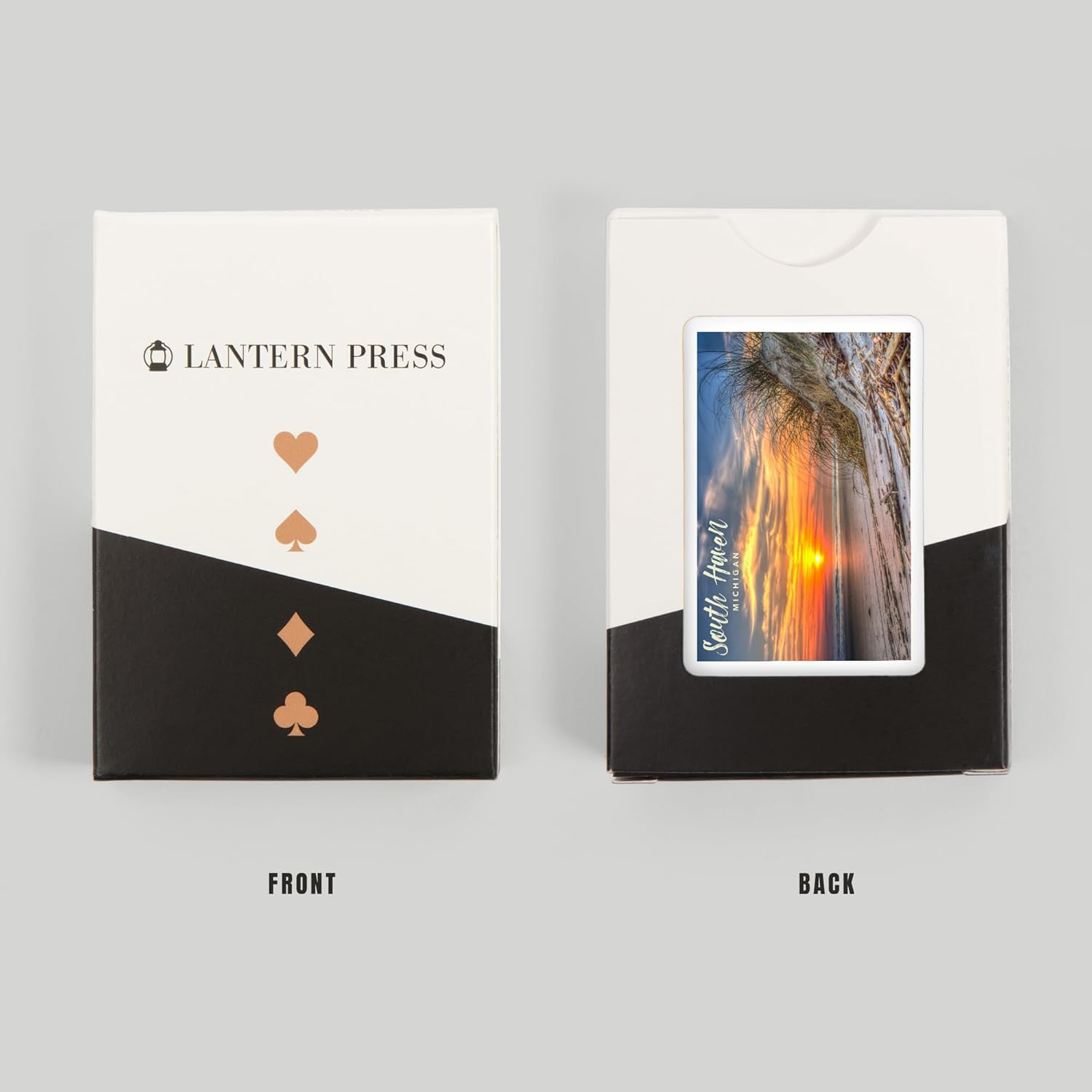 Lantern Press South Haven, Michigan, Photography, Sunset on Beach, 52 Playing Cards for Adults, Poker Size Card Deck