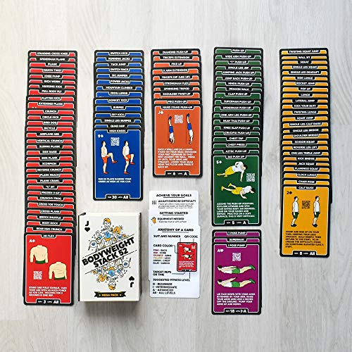Stack 52 Bodyweight Exercise Cards: Workout Playing Card Game. Designed by a Military Fitness Expert. Video Instructions Included. No Equipment Needed. Burn Fat Build Muscle. (Bodyweight Mega Pack) - Image 6