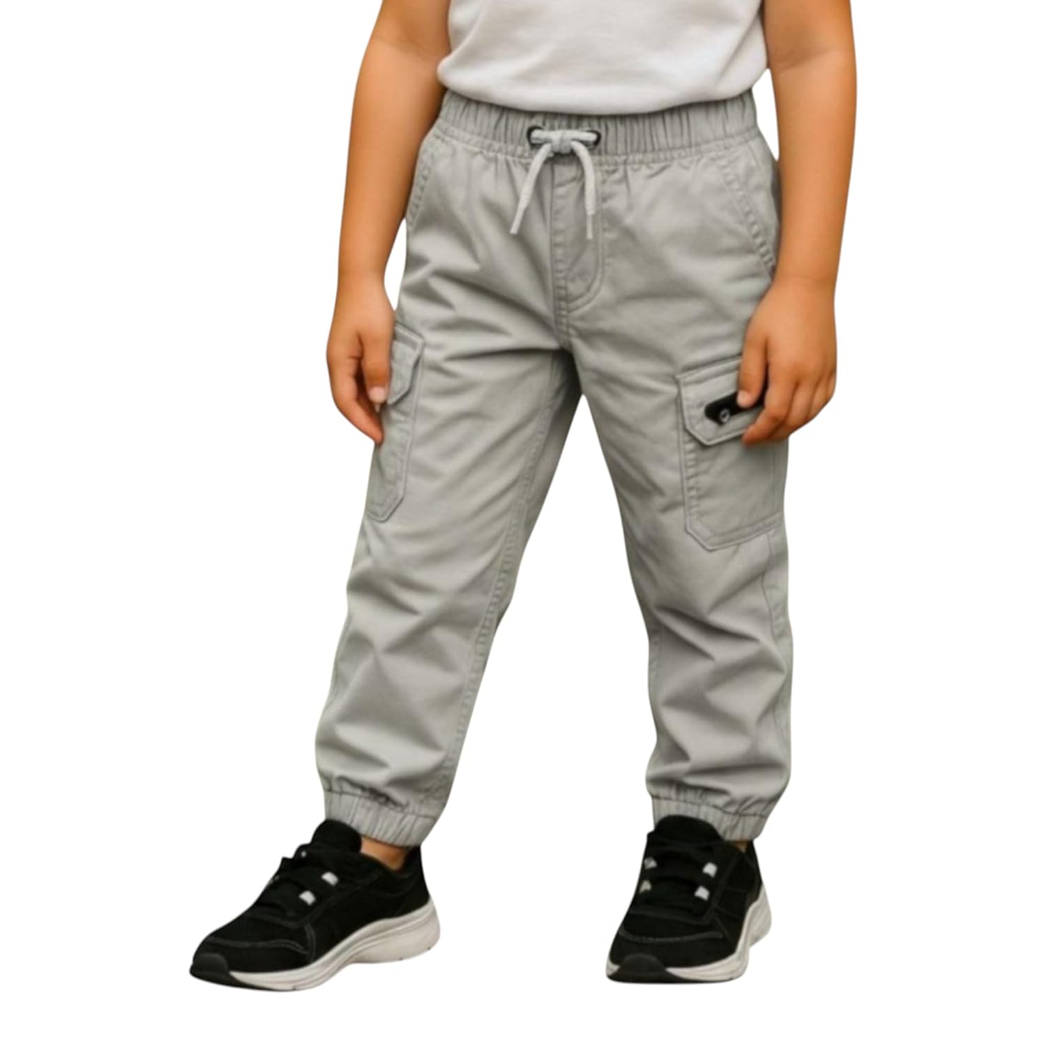 WHALEBONE Boys Cargo Jogger Pants, Off White, Cotton, Six Pocket, Elastic Waist with Drawstring - Review, Price and Buying Guide