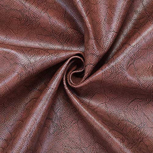 Image of SAE Car Artificial Leather Rexine Fabric Sheet (1 Meter, Light Brown, Solid)