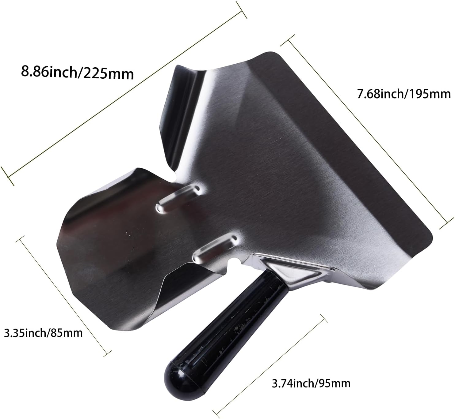 Right-Handle Stainless Steel Popcorn Scoop, Commercial Popcorn Machine Supplies, Filler Tool for Snack Containers image 3