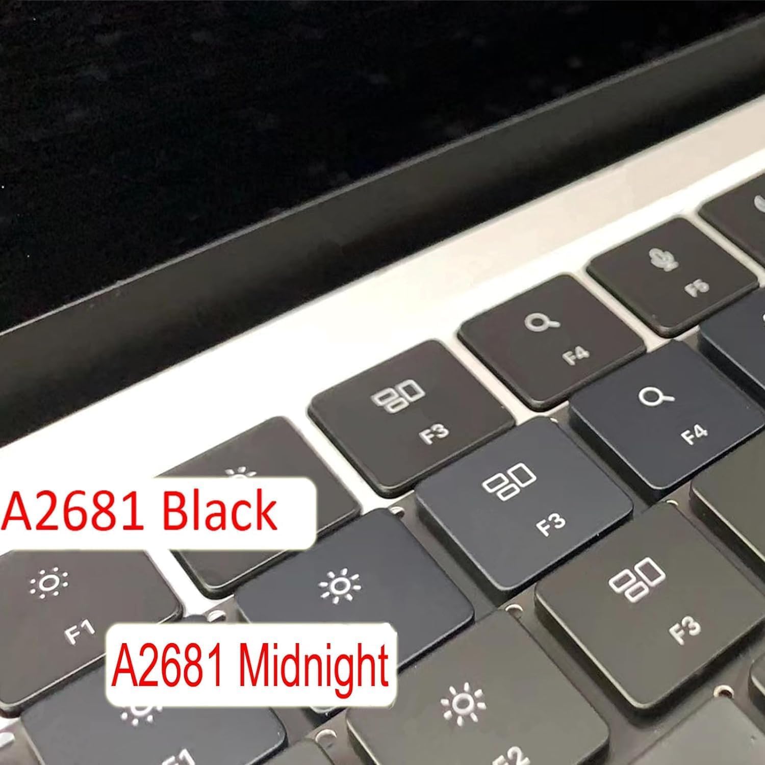 Tasti di ricambio per tastiera UK per MacBook Pro 14" 16" M4 Pro/Max A3185 A3186 A3401 A3112 A3403 A3404, per MacBook Air 13" 15" M4 A3240 A3241 2024-2025 (Midnight Keycap) s)