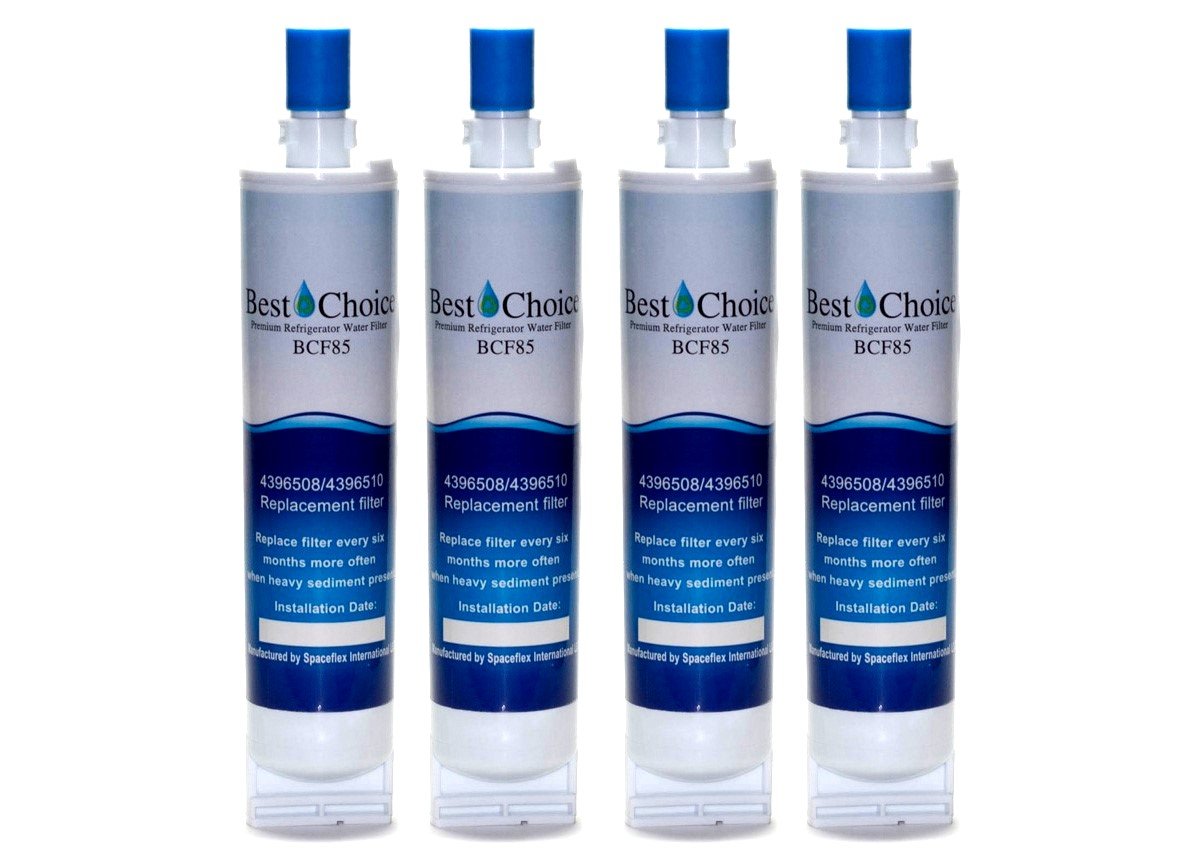Best Choice - Filtro dell'acqua di ricambio per Whirlpool 4396508, 4396510, EveryDrop EDR5RXD1 filtro 5, NL240V, WFL400, PUR W10186668, confezione da 4