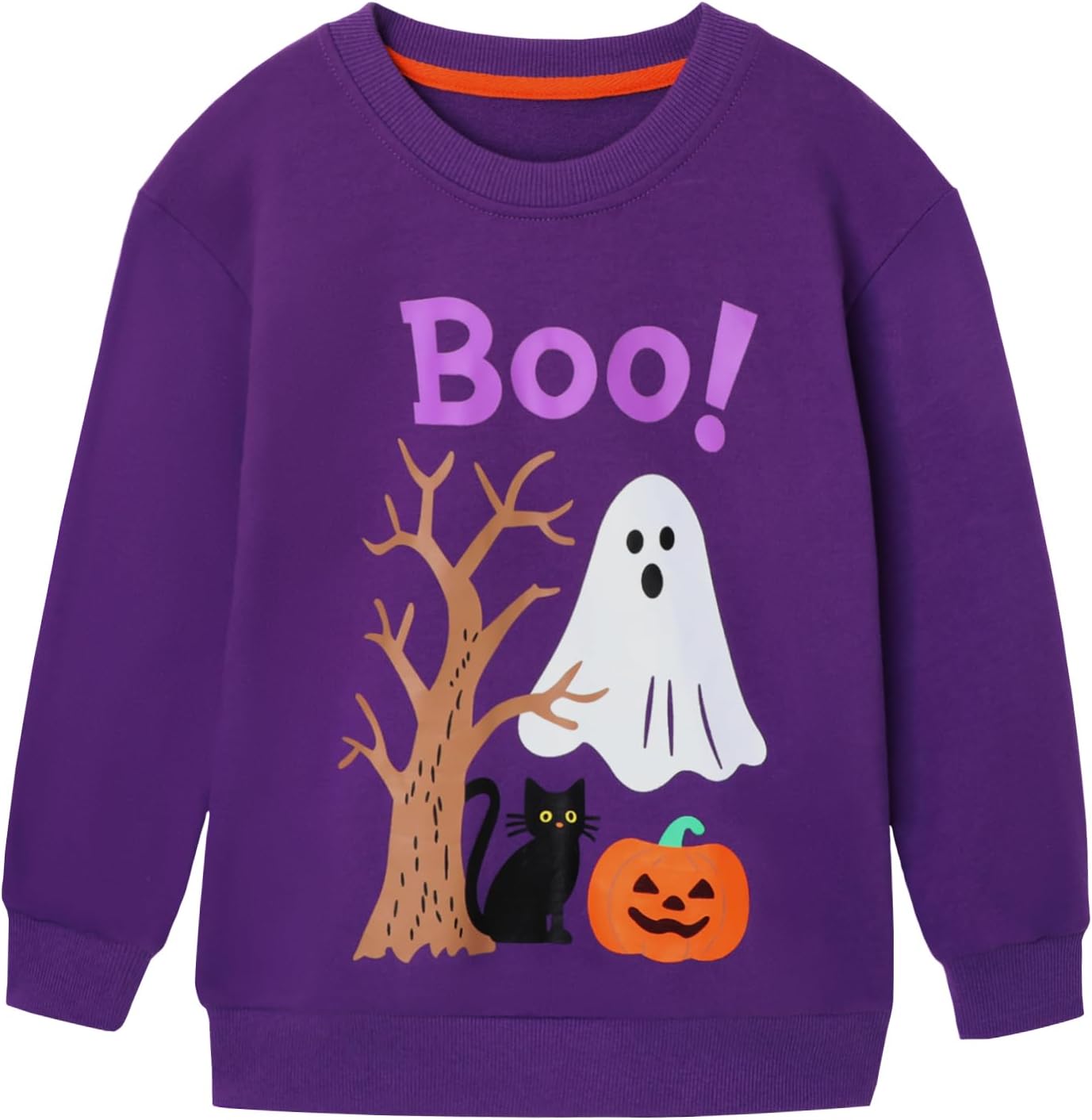HILEELANG Young Girl Sweatshirts Halloween Christmas Cotton Crewneck Long Sleeve Pullover Tops