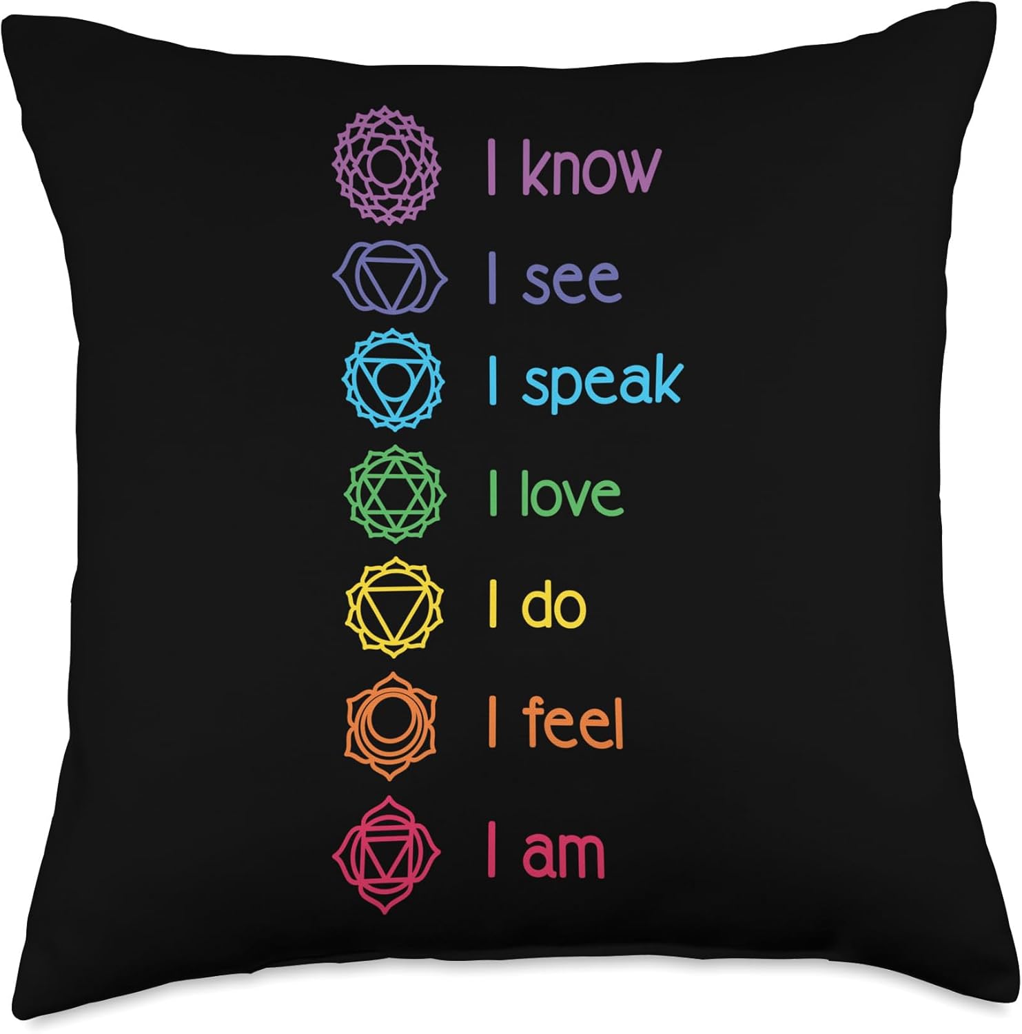 Chakra Alignment, Yoga, Meditation Spiritual Throw Pillow