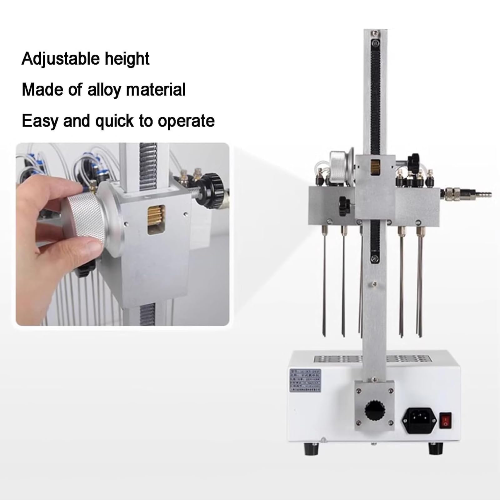 Evaporador de muestra concentrador de nitrógeno, altura ajustable con módulo de 12 agujeros, conector rápido de cobre y ajustes de temperatura para uso en laboratorio