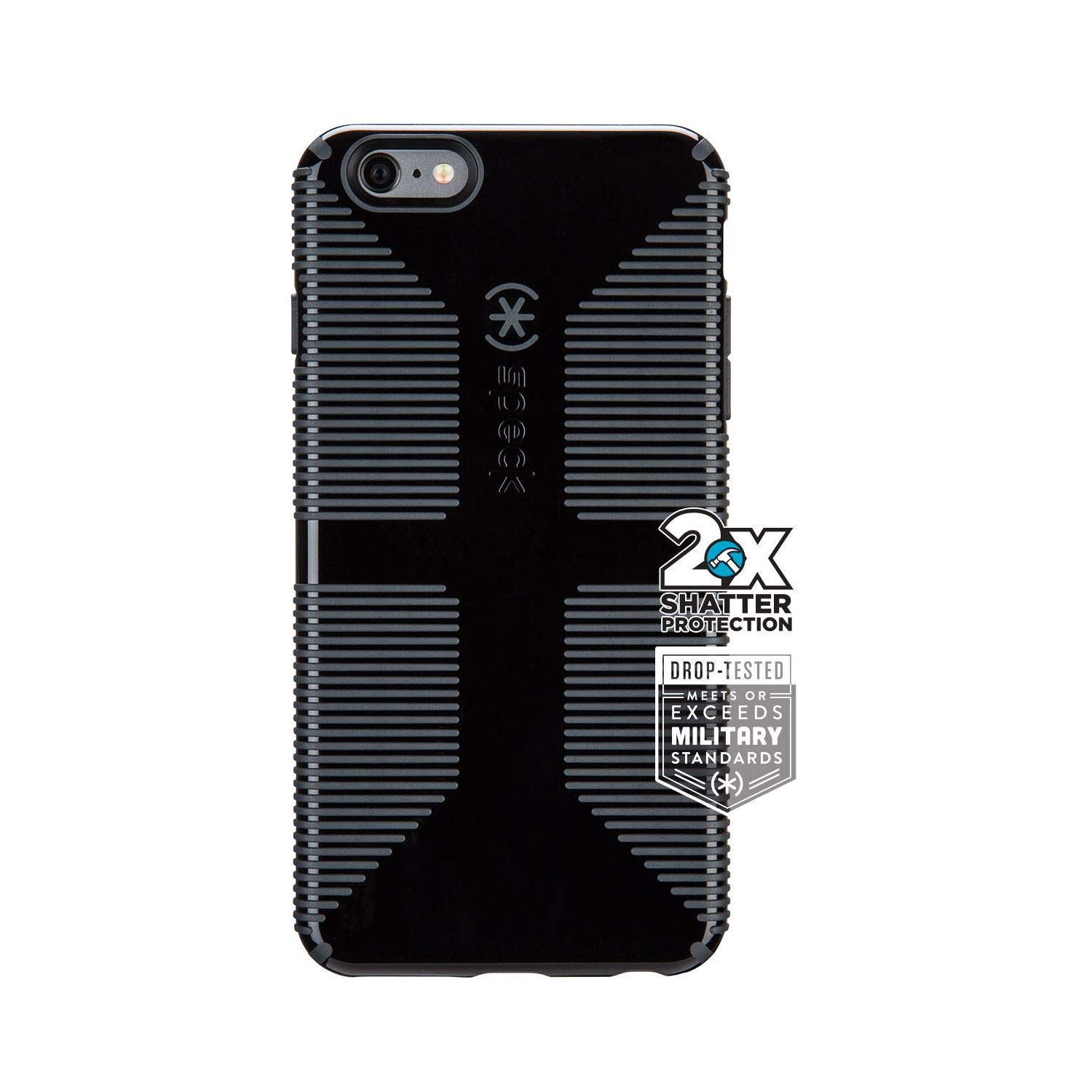 iphone 6/6s plus case - speck candyshell + faceplate - black/slate