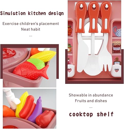Miniatura 6 de Juguetes de cocina Imitado Chef Light Music Pretend Cooking Food Play Juego de vajilla seguro lindo juguete regalo divertido juego de cocina