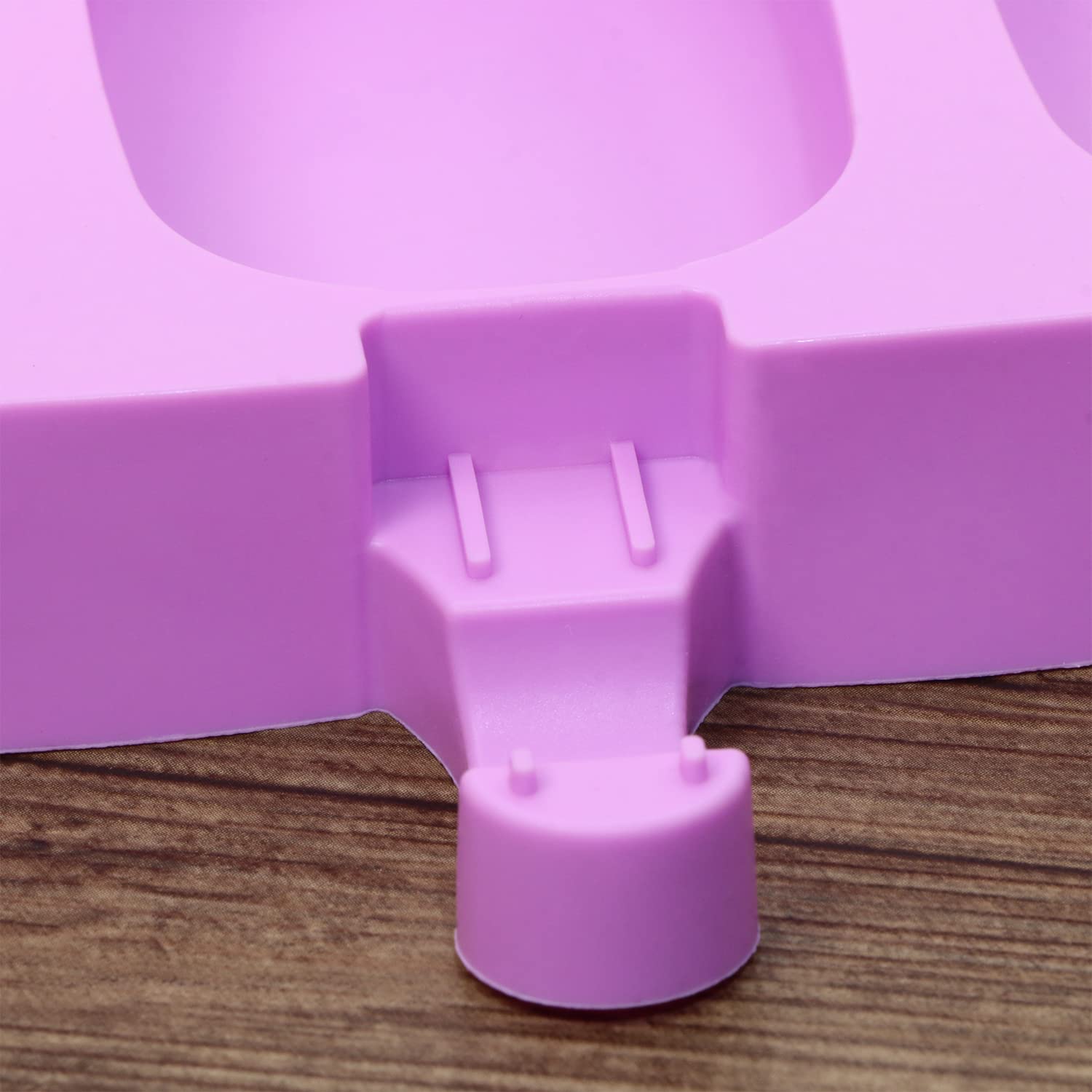 Mini Skater Eiscreme-Silikonformen mit Deckel, 3 Mulden, hausgemachte Eisformen für selbstgemachte Kuchen, 2 Stück (oval)