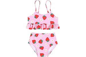 Adorable Two-Piece Bikini for Little Princesses: Toddler Baby Girls Summer Swimsuit