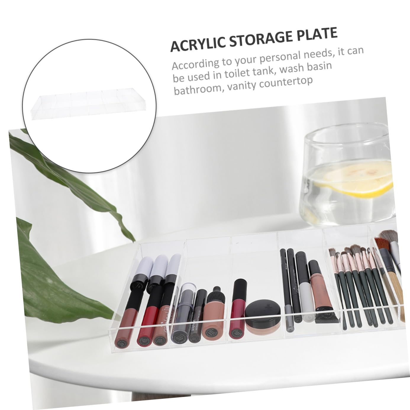 SHERCHPRY 3piezas Organizador De Maquillaje Acrílico Transparente Compartimentos para Cosméticos y Accesorios Mesas De Tocador y Baños Diseño y