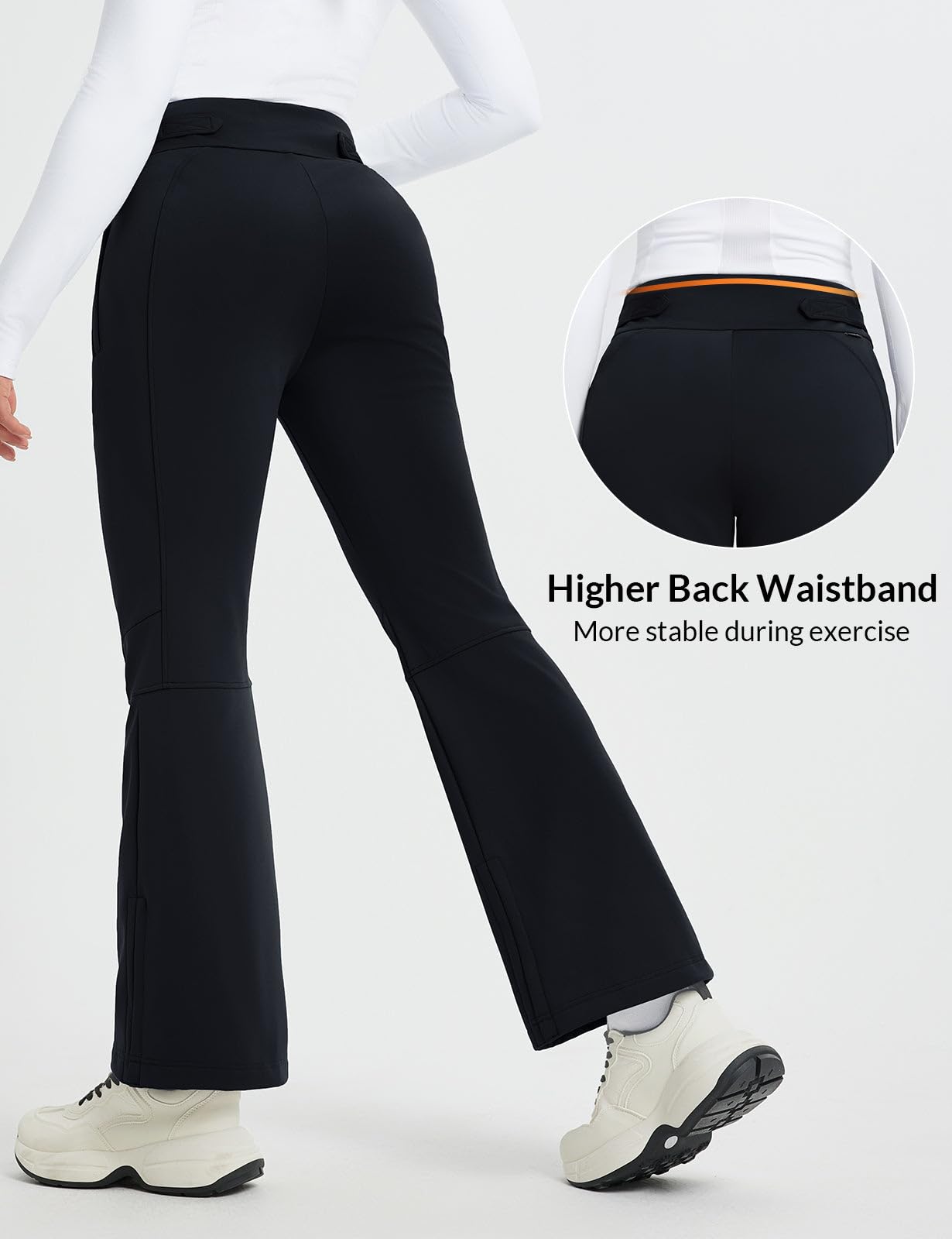 baleaf Skihose Damen Wasserdicht Wanderhose Softshellhose Winter Atmungsaktive Warm Gefüttert Outdoorhose Snowboardhose Skifahren
