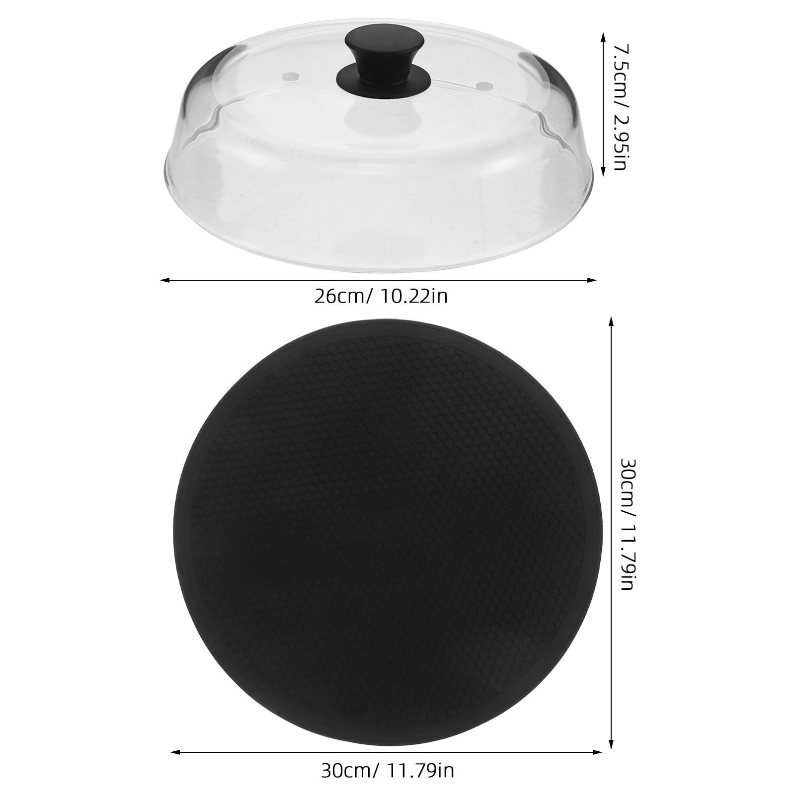 Tapa para Microondas de Vidrio Borosilicato con Orificios de Ventilación, Diseño Ventilado y Visibilidad Transparente para Cocinar y Calentar Alimentos