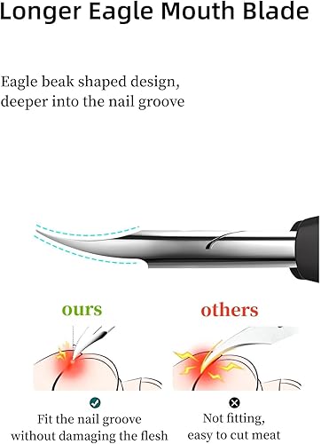 Miniatura 5 de Podólogo Cortaúñas de los pies, cortaúñas para uñas gruesas y encarnadas, recortadora de uñas curvadas súper afiladas