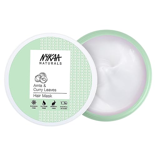 Miniatura 8 de Nykaa Naturals Mascarilla capilar, amla y hojas de curry, 6.76 onzas, promueve el crecimiento, combate la pérdida de cabello, seguro para el cabello