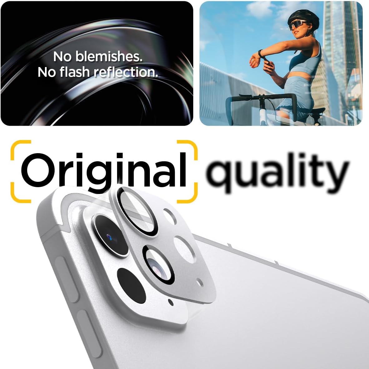 Spigen Camera Lens Screen Protector [GlasTR EZ Fit Optik Metal] Designed for iPad Pro 13"/11" (2025 M5 / 2024 M4) [Case Friendly] - Silver [1 Pack]