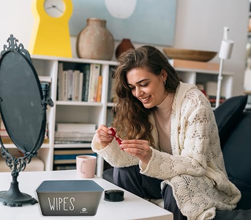 Miniatura 7 de Paquete de 2 dispensadores de toallitas para bebé, tamaño Upgarde (8.2 pulgadas de largo x 4.9 pulgadas de ancho x 3.9 pulgadas de alto), contenedor