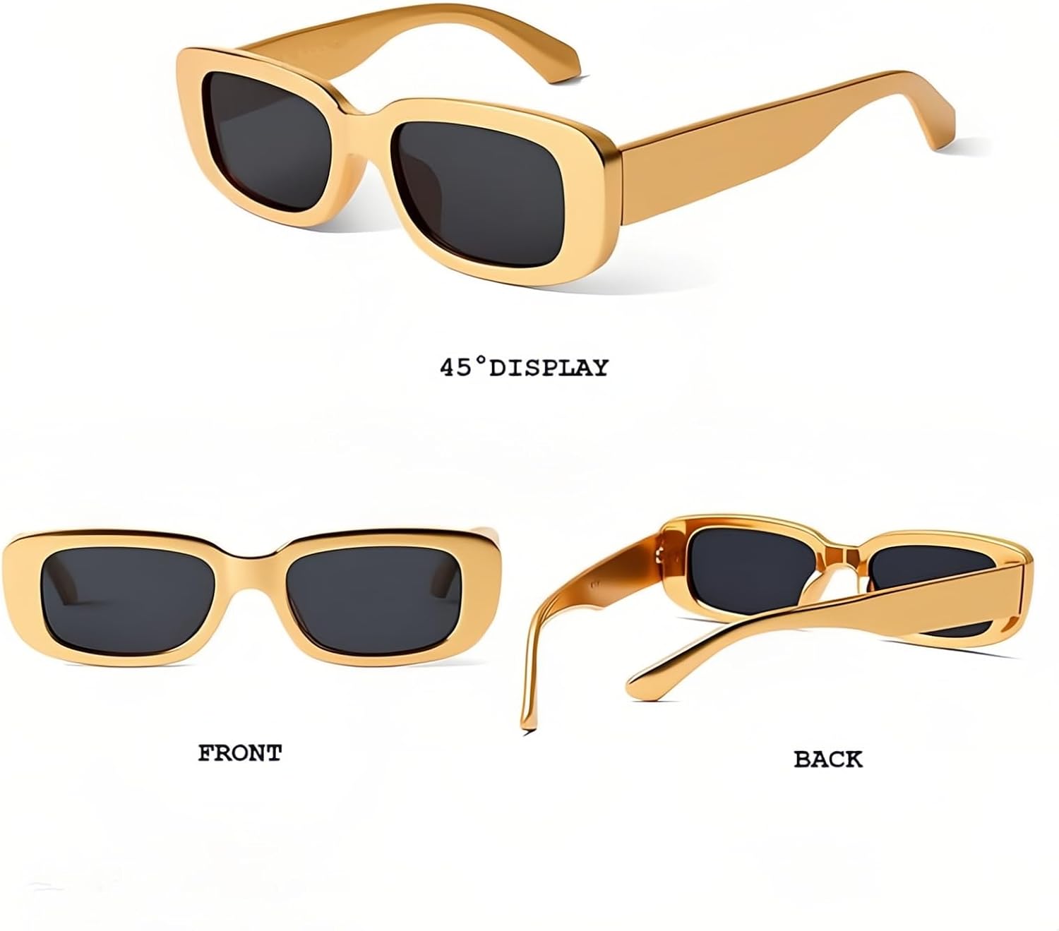Fsmiling Gold Sunglasses Bulk Classic Sunglasses Pack Costume Glasses Shades Cool Eyewear for Men & Women-4/8/10/20Pack - Image 9