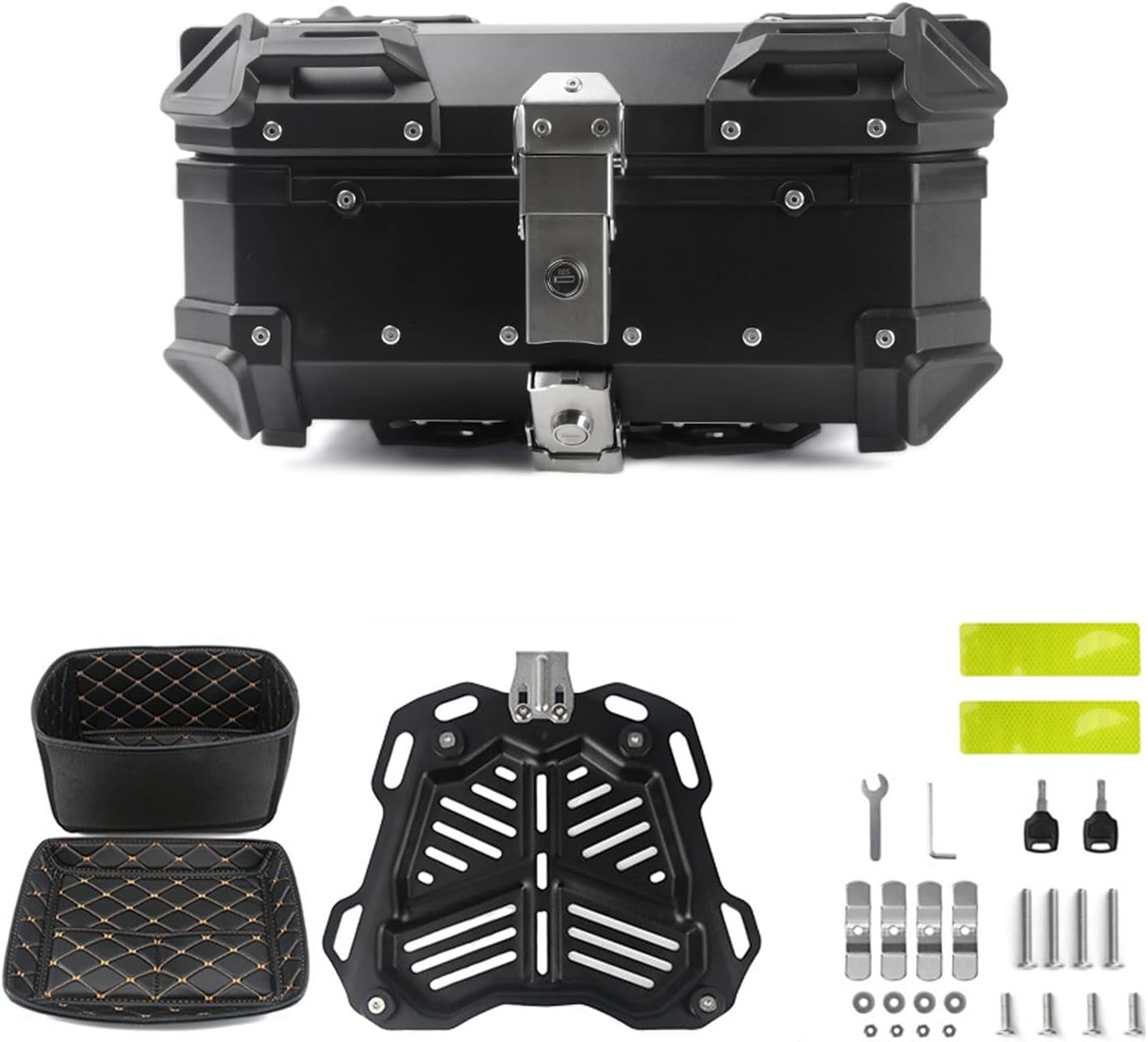 WDMNAO Motorrad Topcase Aluminium 45L Für Yamaha FJR1300 2001-2019