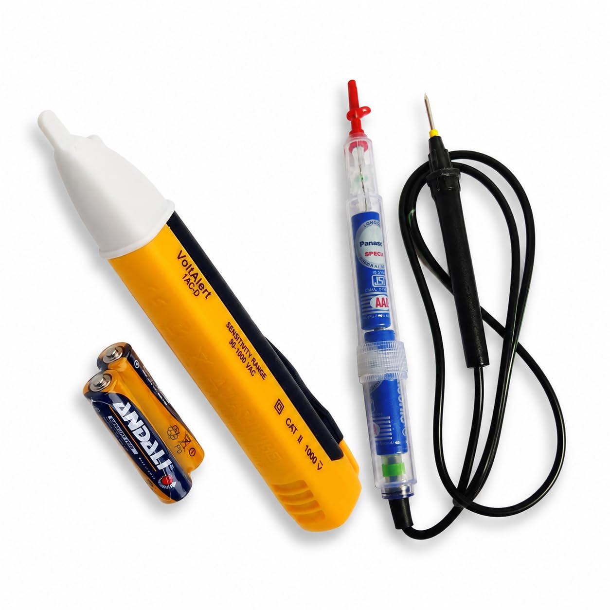 Electrical Testing Kit | Non Contact Voltage Detector Pen 90-1000V AC + Continuity Tester AAA Battery with LED Indicator | Wire Break, Cable, Fuse & Circuit Checker-image-36
