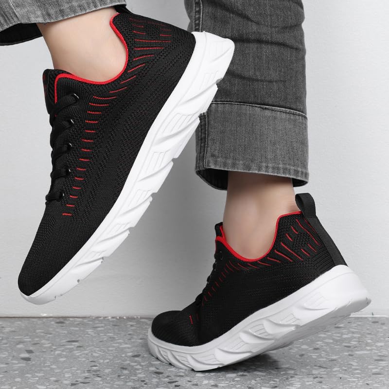 Image of Men Non-Slip Work Shoes Tennis Gym Sneakers Breathable Slip Resistant Lightweight and Comfortable for All-Day Wear Sports and Walking