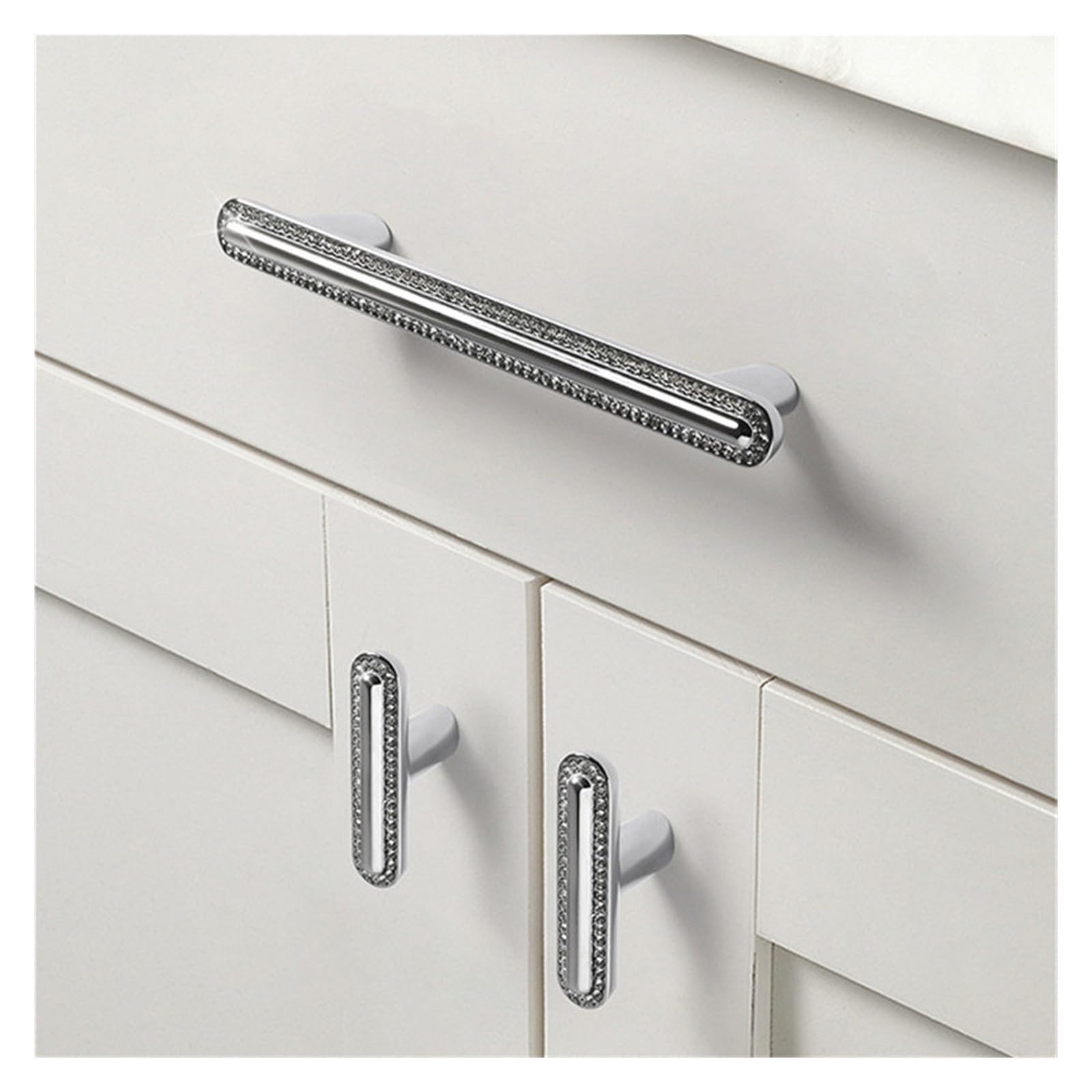 12 Boutons D'armoire En Verre De Cristal De Diamant Poignée