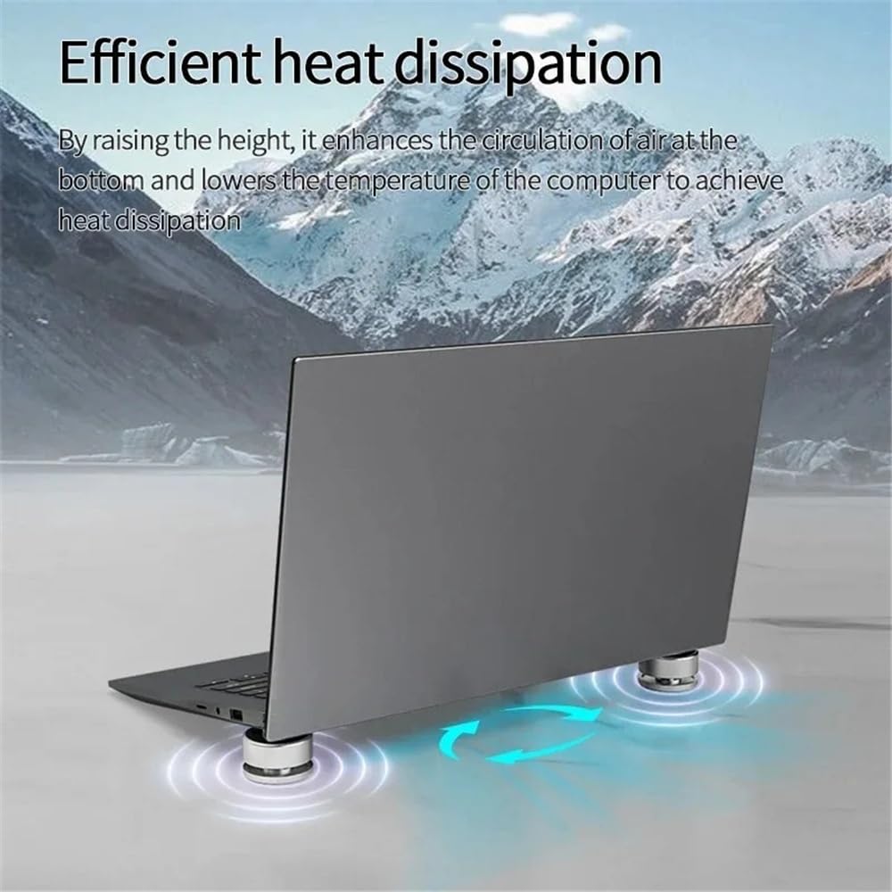 Soporte ajustable para laptop, de aluminio, portátil, enfriador de bolas, ajustable, almohadilla de enfriamiento invisible