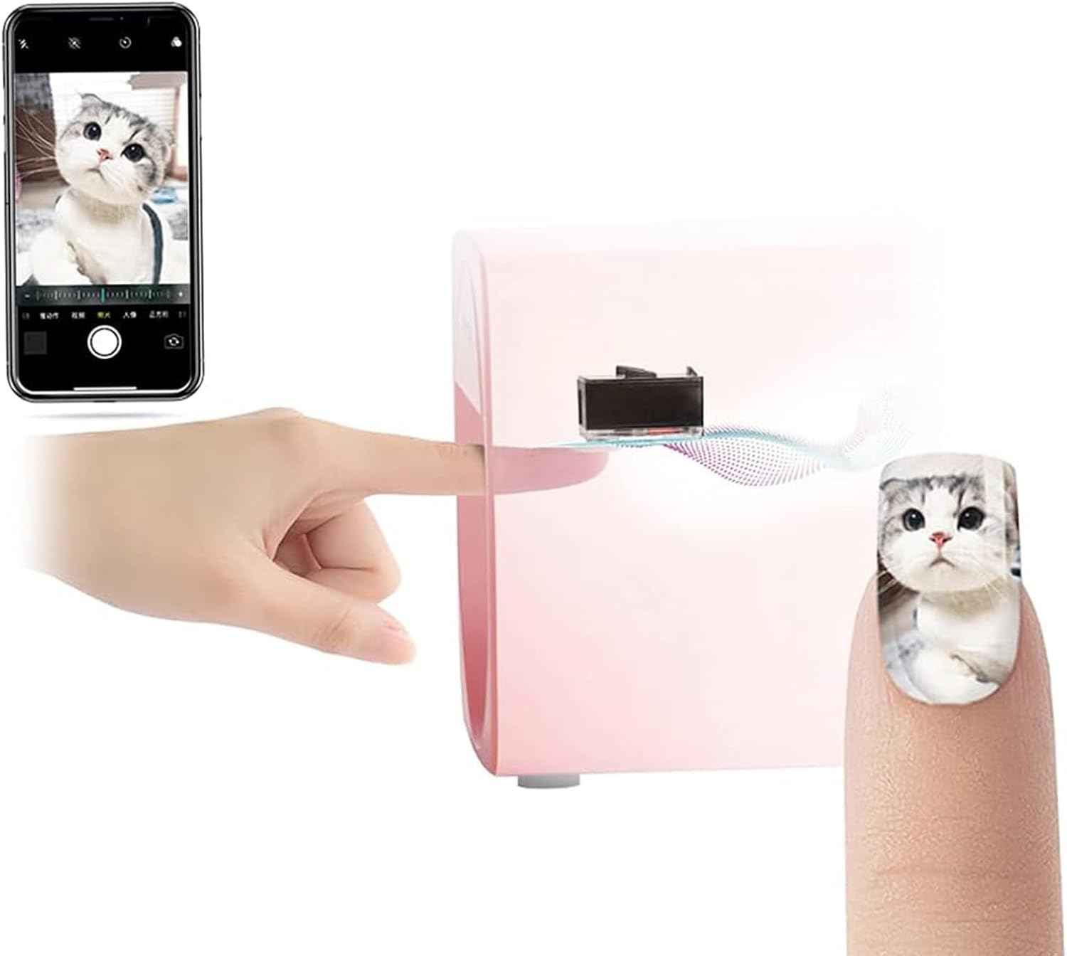 Portable Small Nail Art Printer Digital Mobile Nail Printer, Intelligent DIY Nail Painting Machine, Nail Printer Nail Art Machine