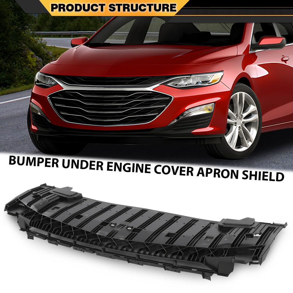 Engine Splash Shield Under Cover For 2016-2017 Chevy Malibu - Black Direct Replacement