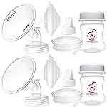 Nenesupply Pump Parts Compatible with Spectra S2 S1 9 Plus Breast Pump to Replace Spectra Pump Parts S2 Accessories Flange 19mm Duckbill Valve Tubing Pumping Bottles Backflow Protector
