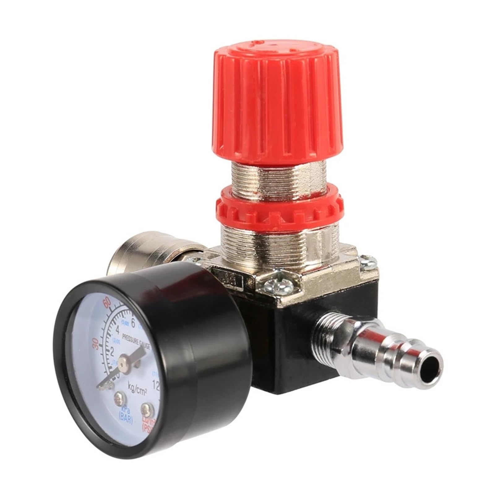 Regolazione della pressione pneumatica Regolatore di pressione da 1/4 pollice, regolatore del compressore d'aria, valvola riduzione, controllo a 3 fori, collegamento a 12 bar