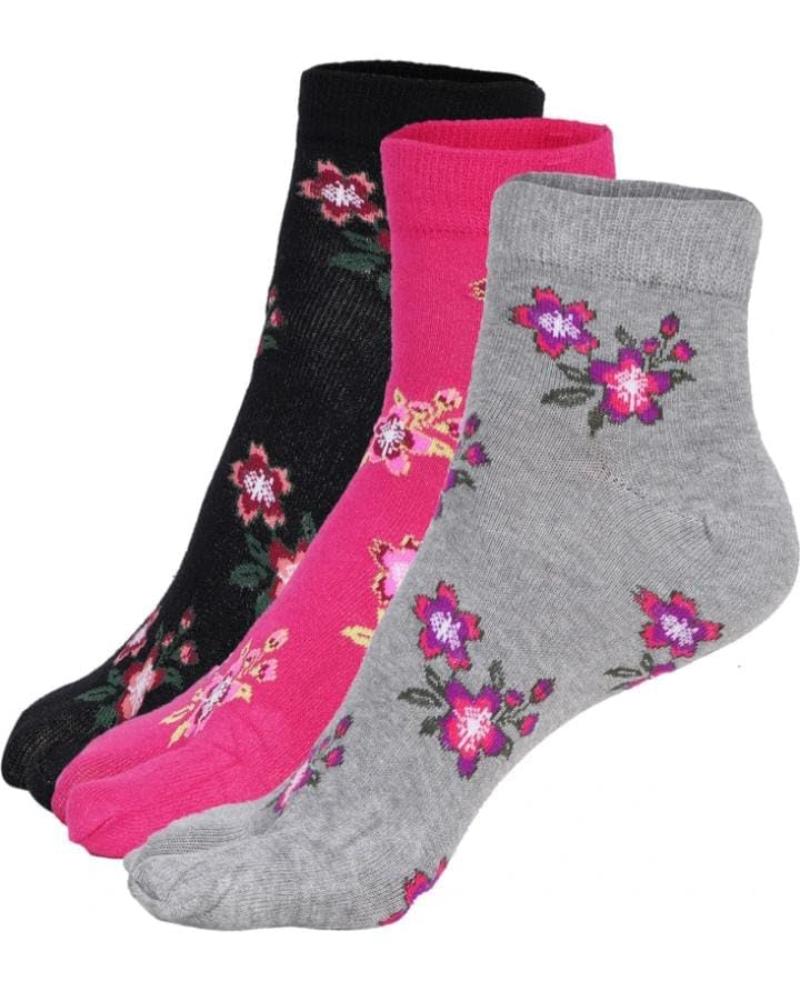 Women's Solid Cotton Ankle Length Thumb Multicolored Socks (Pack Of 3 Pairs)-image-40
