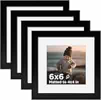 Amazon.com - KINLINK 6x6 Picture Frame Black Set of 4