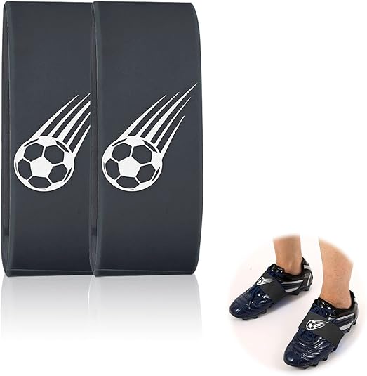 1 Pair Soccer Lace Bands,Black Football Spats Cleat Covers,Shoe Lace