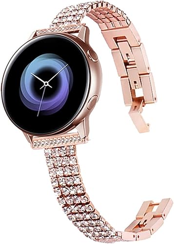 YANLITIAN 20mm 22mm Diamond Strap Compatible With Samsung Galaxy Watch 3 41mm 45mm Band Bracelet S3 S2 42mm 46mm Active 2 Gear Sport Women's