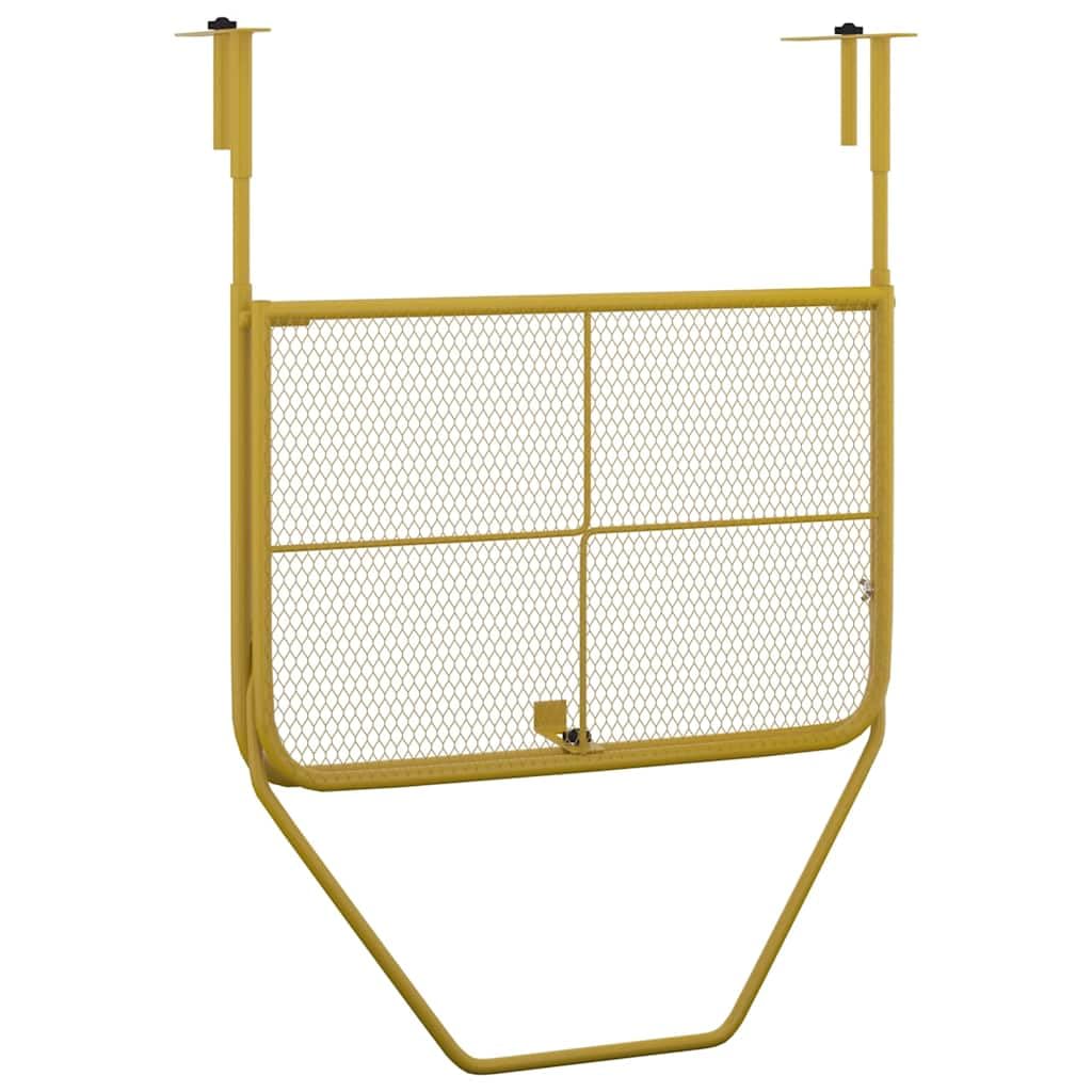 Tomostar Table de Balcon Suspendue, Table Pliante de Balcon Rabattable Doré 60x40 cm Acier