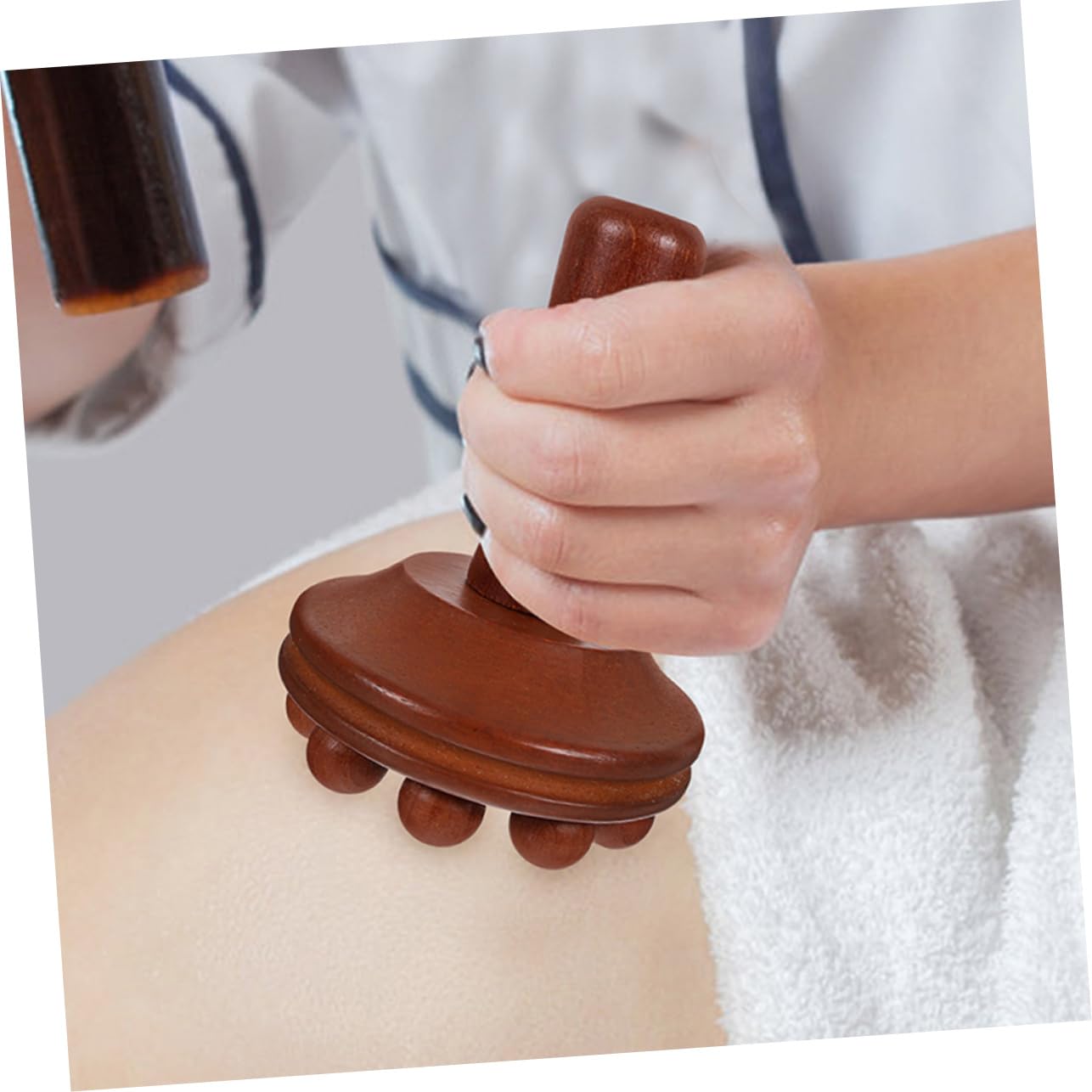 SHERCHPRY 2 Series Masaje De Madera Herramienta De Masaje Manual Muscular De Acupuntura Compacto Y Portátil Espalda Y Cuerpo 2 Piezas*2
