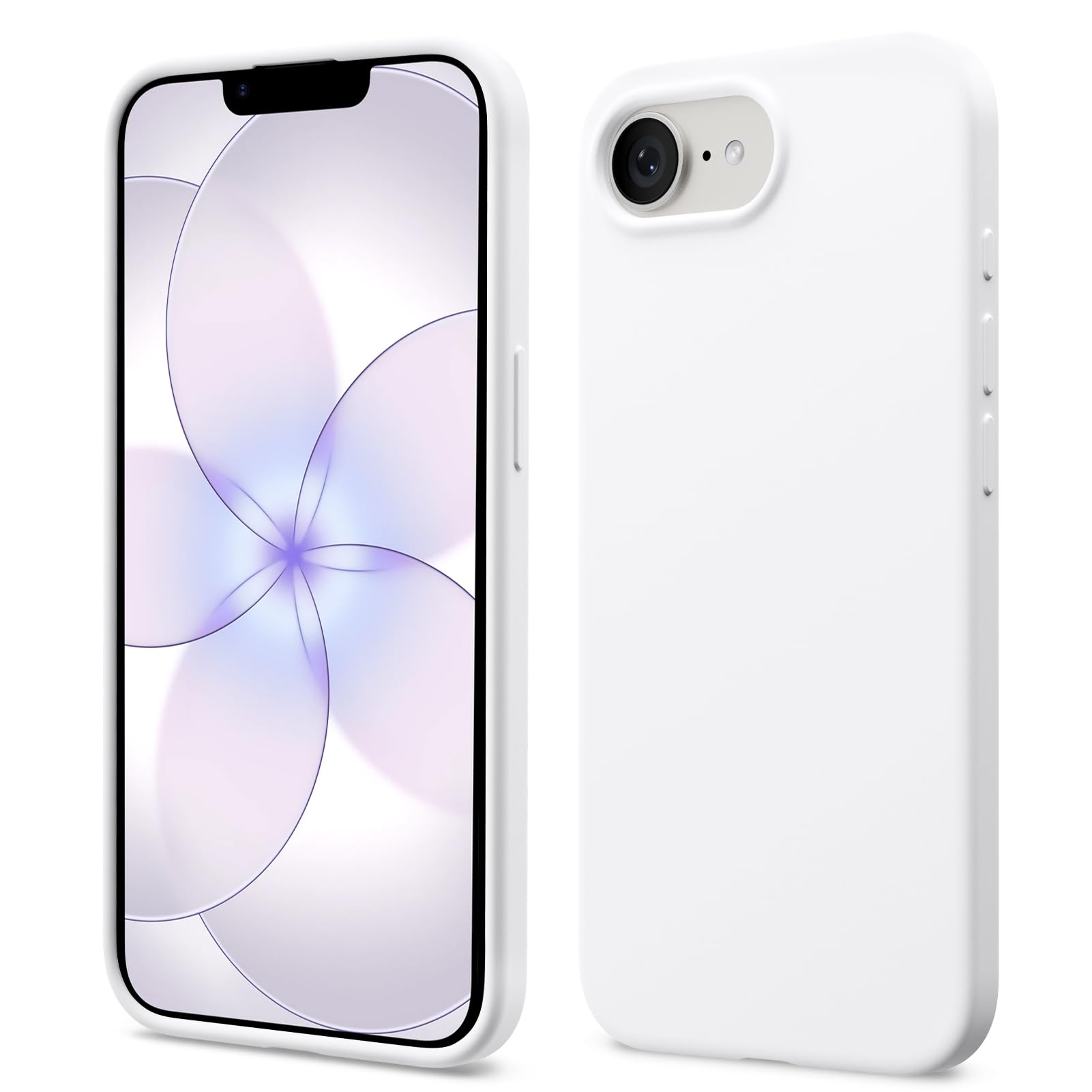 ACRONIX Cover Silicone per iPhone 16e/17e Sottile,Bianco | Silicone Liquido Premium, Leggera,Tocco Morbido, Custodia Protettiva Antiurto, Resistente ai Graffi