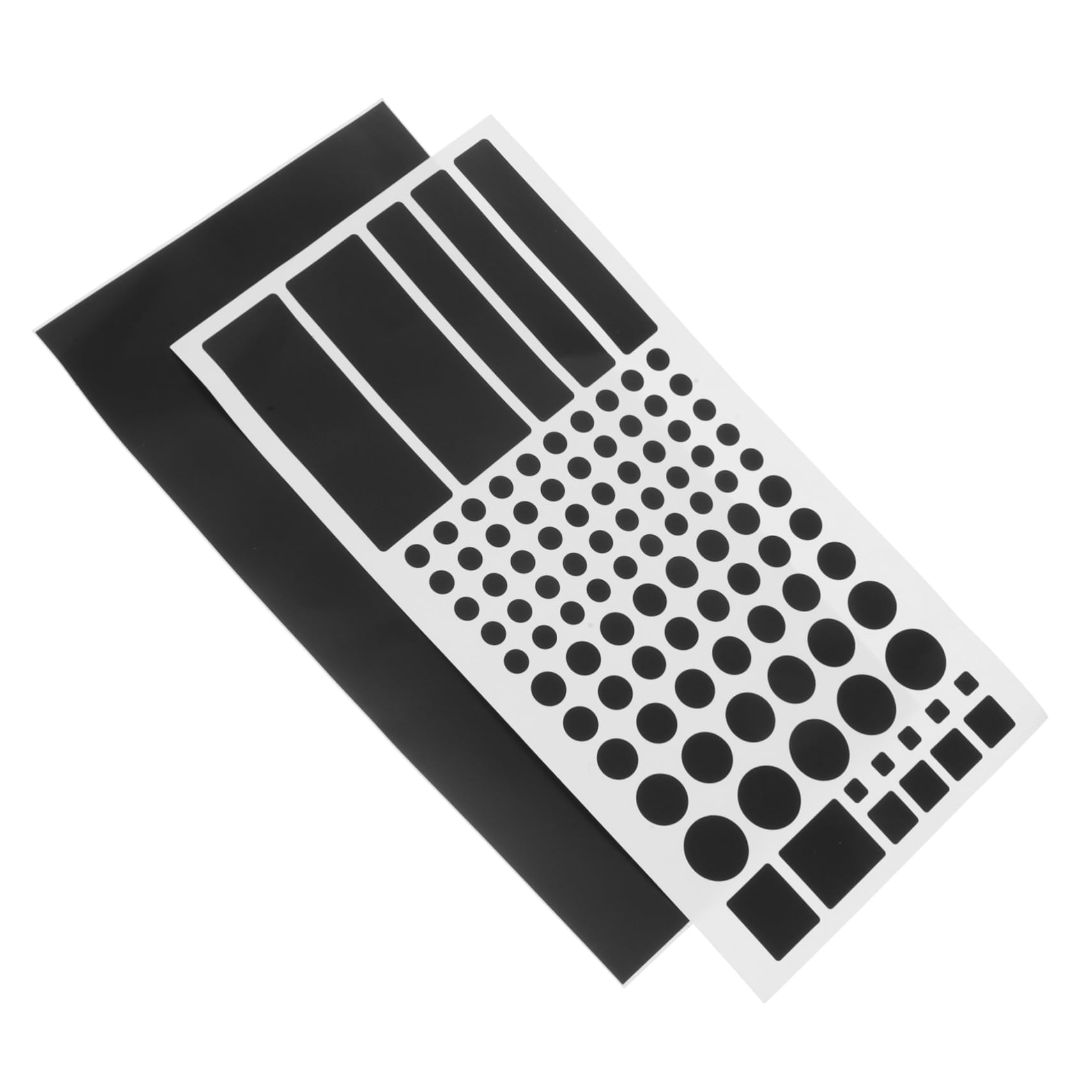 ULDIGI 4 Sheets LED Light Shielding Sticker Light Blocking Stickers Sunbed Light Dimming Stickers Day Night Blinds LED Film Screen Electronic Light Stickers UV PVC Self-Adhesive Black
