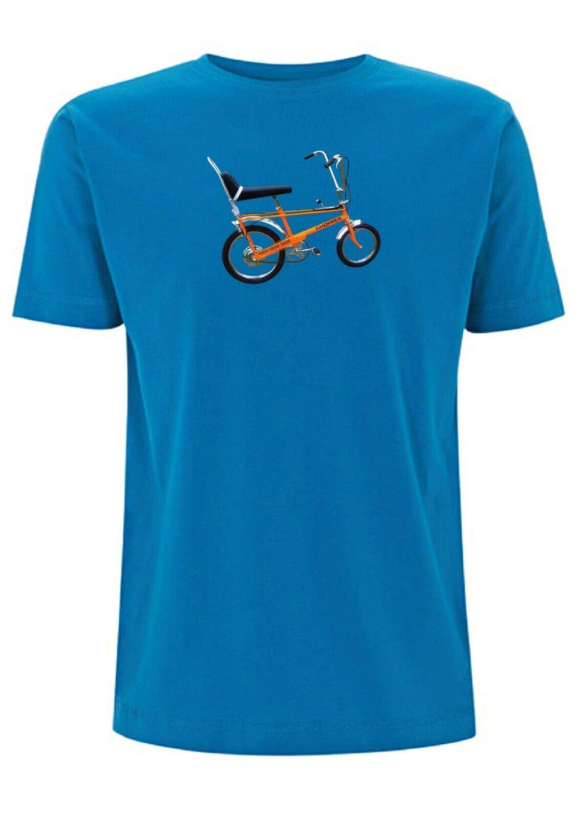 Time 4 Tee Men's Electric Blue Raleigh Chopper Inspired Mk1 T Shirt Cycling 1970S Vintage Bike Bmx Classic Ride Retro Bicycle Collectable 70'S Gift (X Large, )