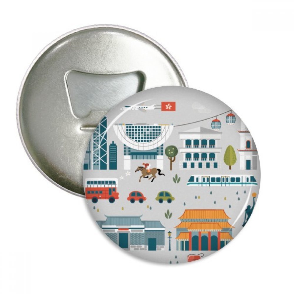 Décapsuleur aimant de réfrigérateur souvenir de Hong Kong en lot de 3 pièces