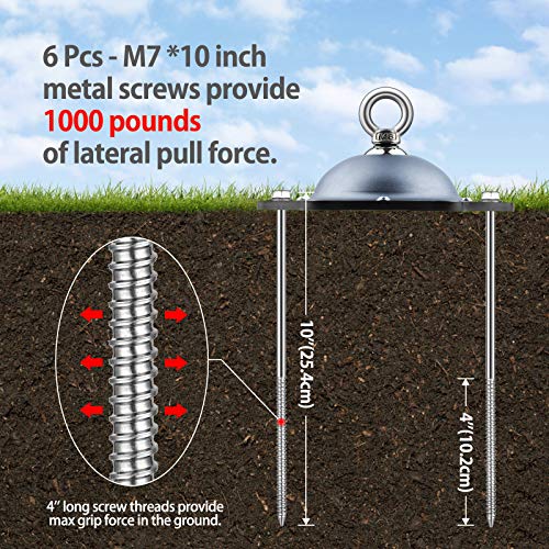 Hqqnuo Dog Tie Out Stake, 360 Swivel Heavy Duty Dog Anchor With 30Ft Cable, Outdoor Rust Proof Dog Tie Out Stake Holds 1000Lbs Of Pull Force For Medium Large Dogs In Yard Camping Outdoor #TOP2