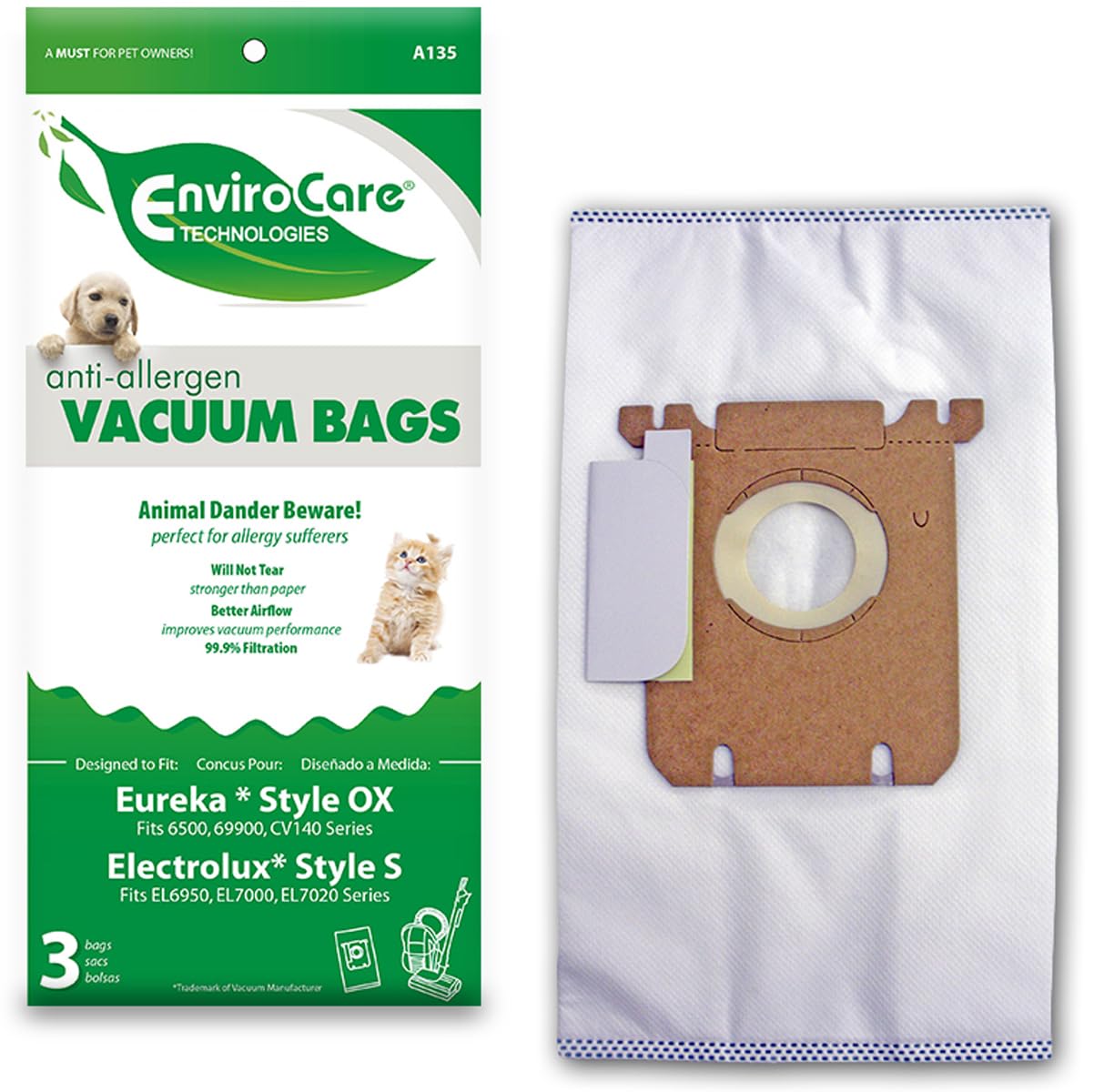 Sac aspirateur Electrolux oxygène style S pour le ménage des tapis et sols de maison