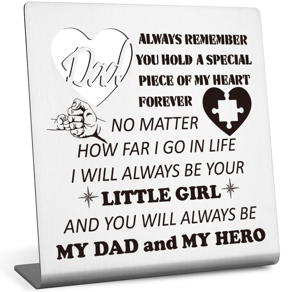 Dad Gifts from Daughter, Birthday Gifts for Dad, Father's Day Gift for Dad, Desk Decorative Sign Birthday Gift for Dad,Chr...
