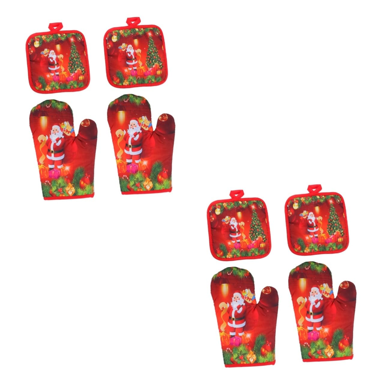 Rękawice odporne na ciepło. 8 szt. Świąteczne rękawiczki kuchenne Urocze rękawice kuchenne Podwójne żaroodporne rękawice kuchenne Rękawice kuchenne Kuchenne rękawice do kuchenki mikrofalowej Rękawiczk