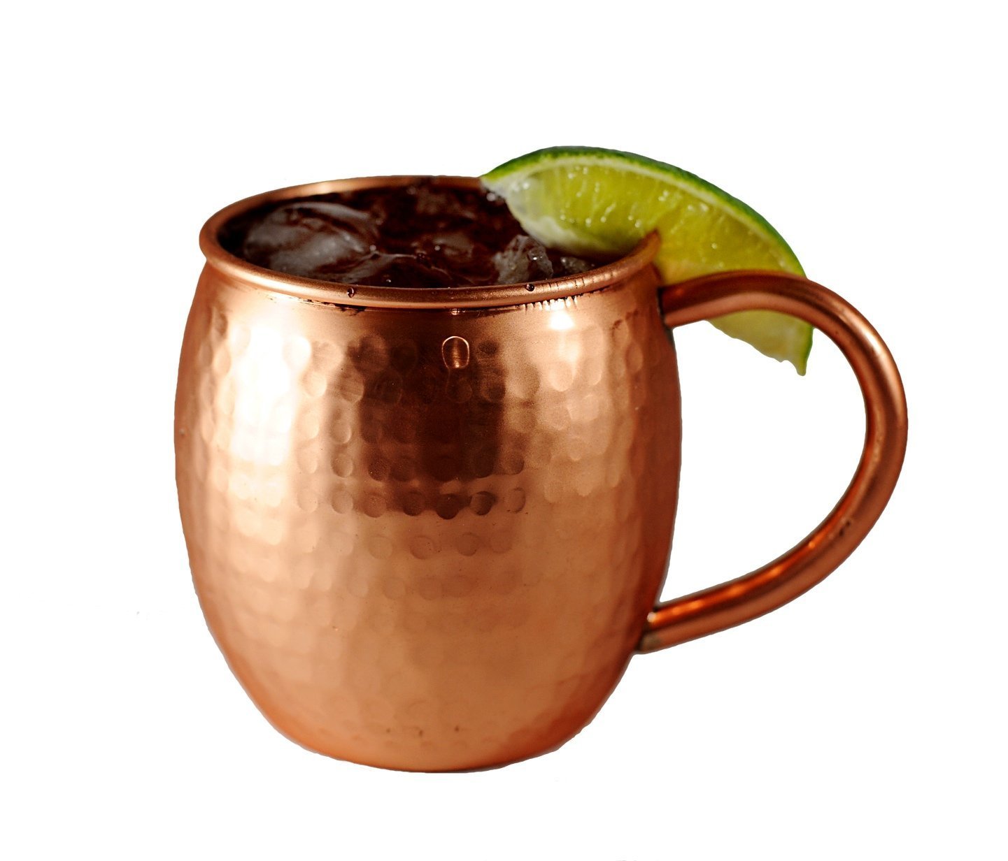 LIVEHITOP Moscow Mule - Juego De 2 Tazas De Cobre De 19.5 Onzas Con Posavasos De Paja Para Vino Cerveza Bebida Fria Bar Fiesta Regalo Del Dia De San Valentin